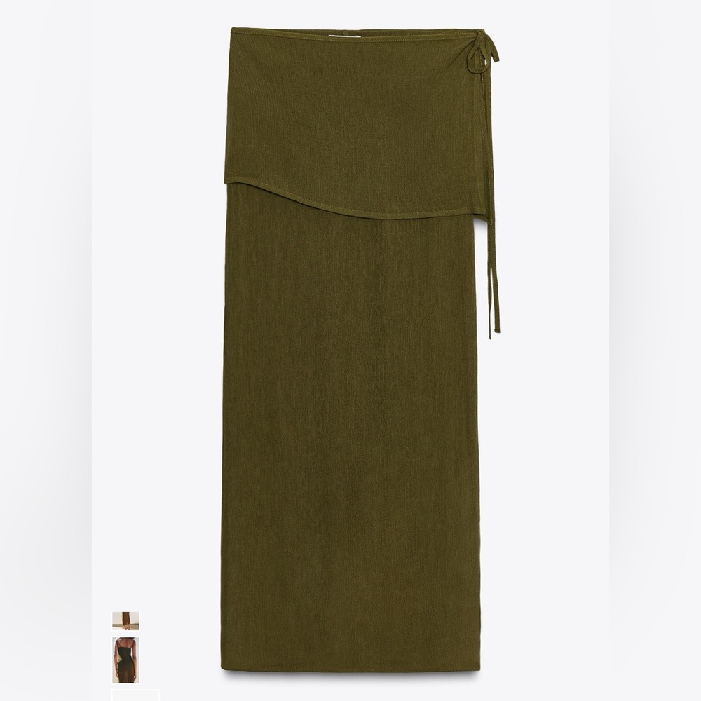 Olive Green Women's sheer Skirt